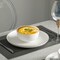 Perlaceo Luxurious Collection of White with Gold Rim Bone China Dinnerware Set - Lightweight and Durable - Service for 4 or 8, Including Dinner Plates, Salad Plates, and Cereal or Soup Bowls